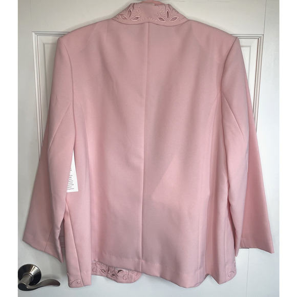 Vintage Women's Embroidered Blazer Size 18P Nautical Feminine Girly Eyelet Boho - Picture 7 of 10